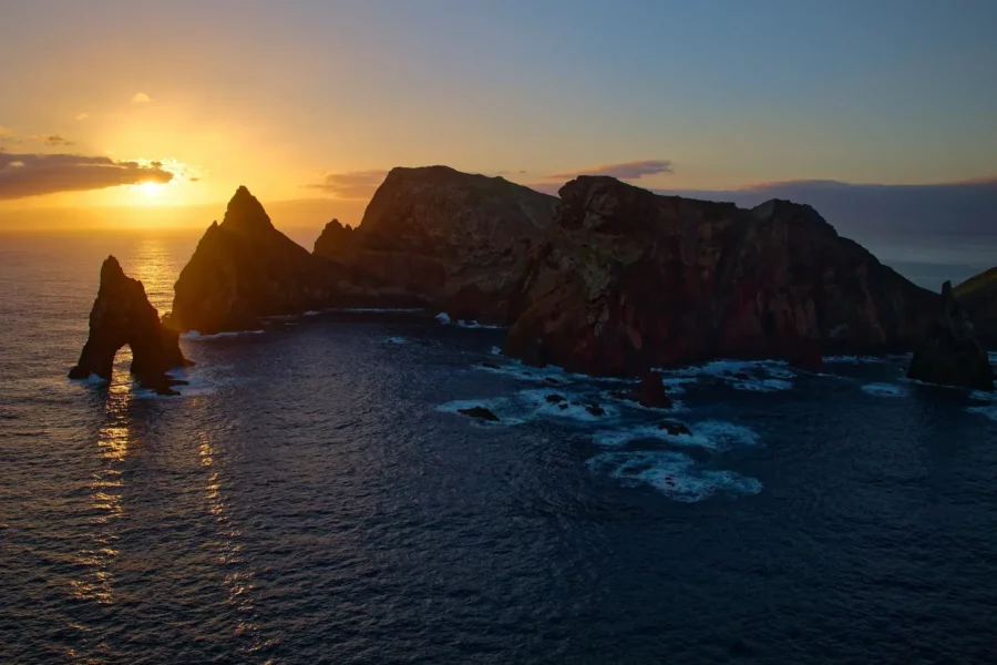 Coucher de soleil sur Sao Lourenco
