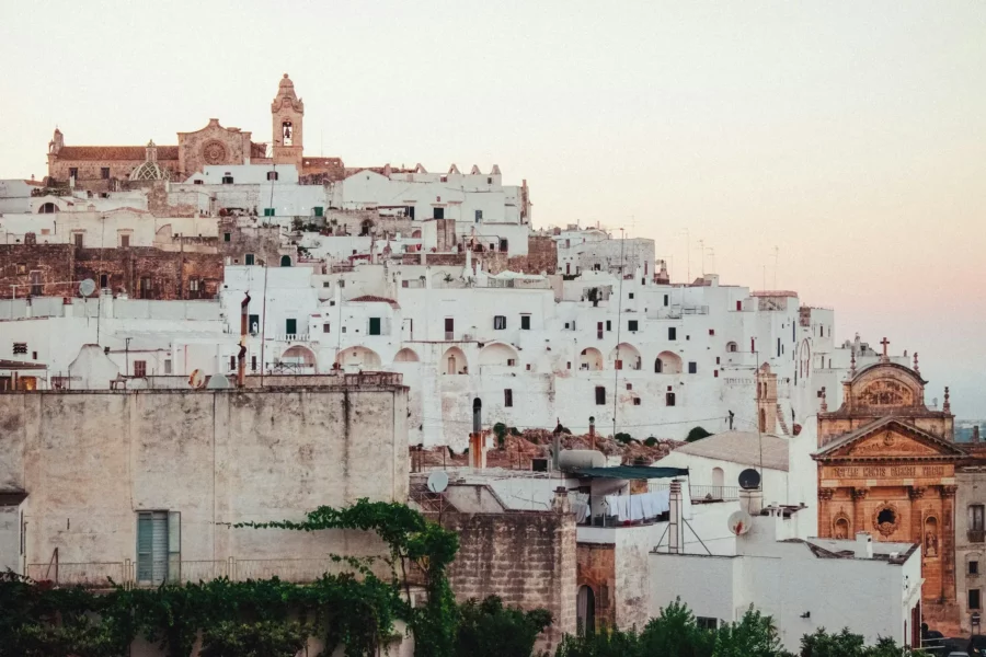 Le village d'Ostuni en Italie
