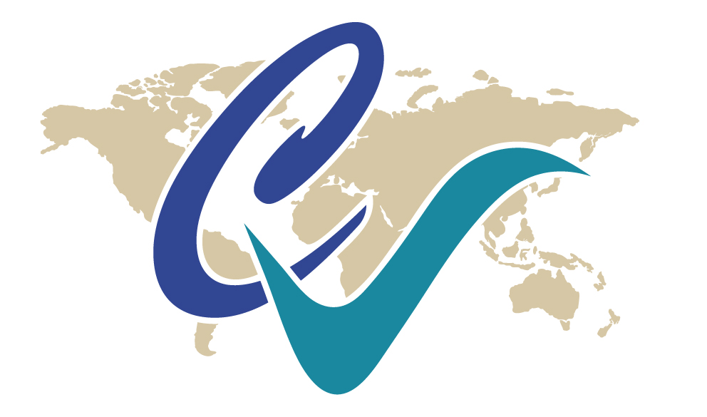 logo cadence voyage sur fond carte du monde