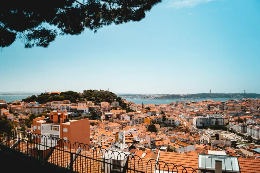 Vue sur les toits de Lisbonne, Portugal