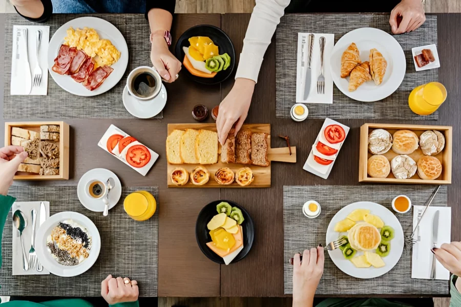 petit-déjeuner de l'hôtel à Porto