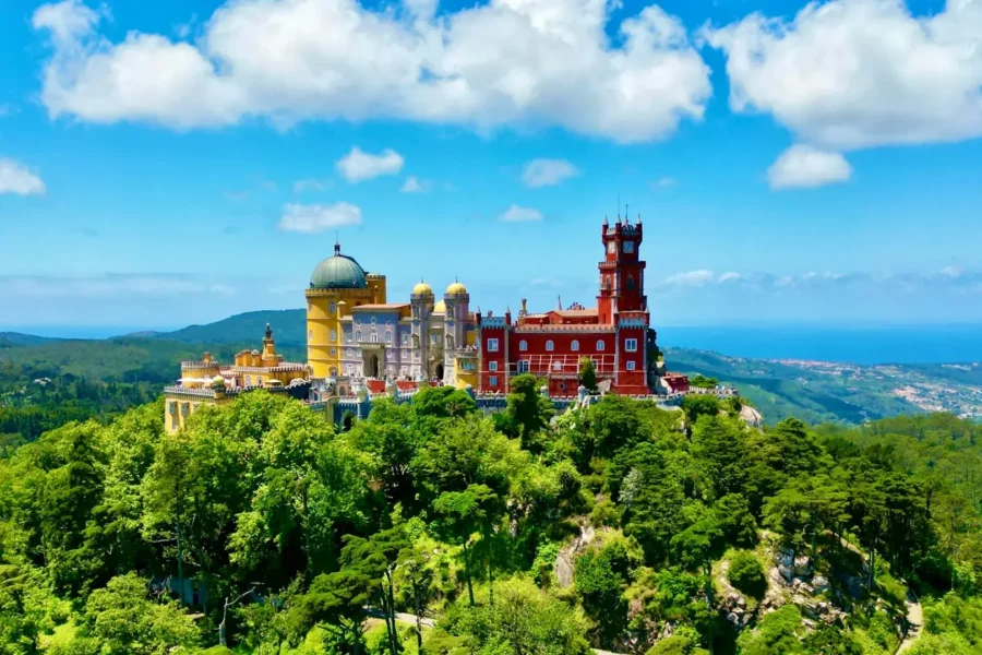 Paysage du Palais de Pena à Sintra