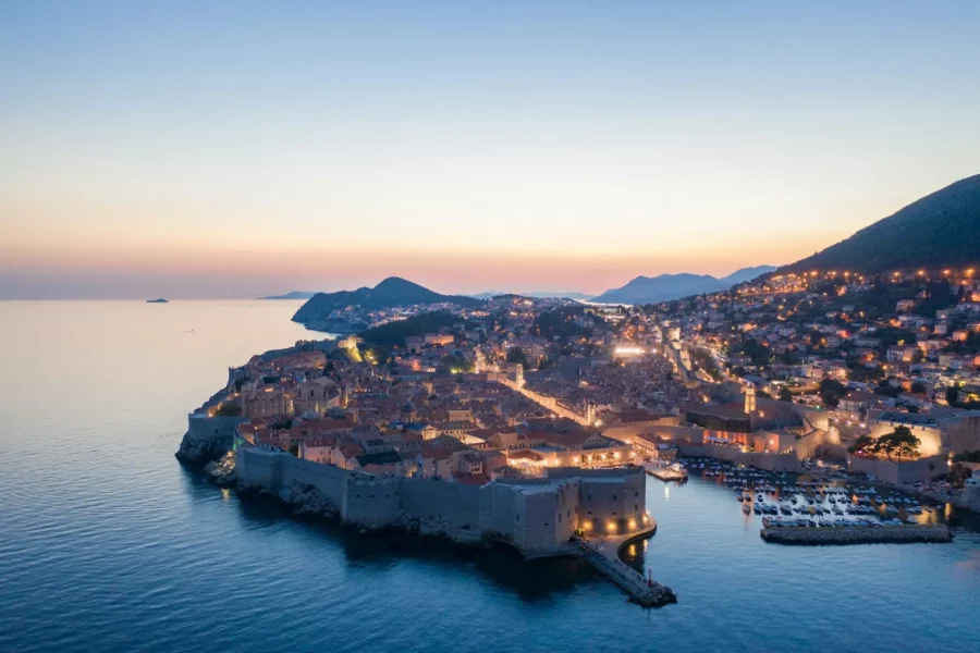 Dubrovnik au début de la soirée
