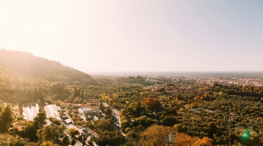 Panorama de Beni Mellal, Maroc