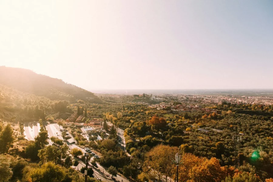 Panorama de Beni Mellal, Maroc