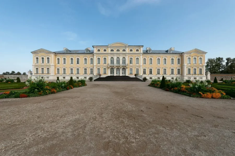 Panorama du château de Rundale, Lettonie