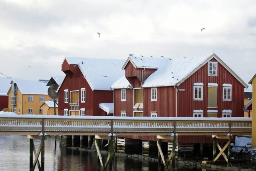 Paysage de maison à Rørvik, Norvège