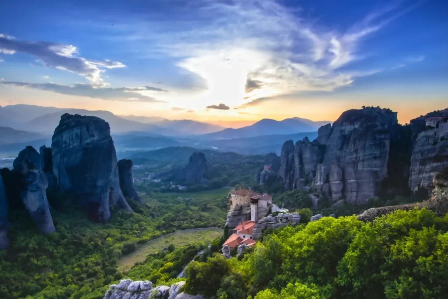 Paysage des Météores, Grèce