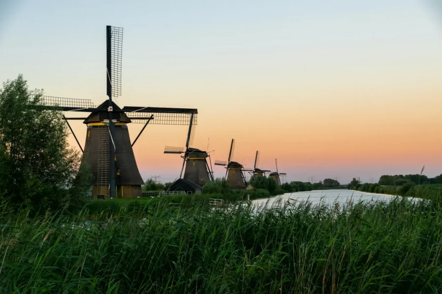 Plusieurs moulins à Kinderdijk
