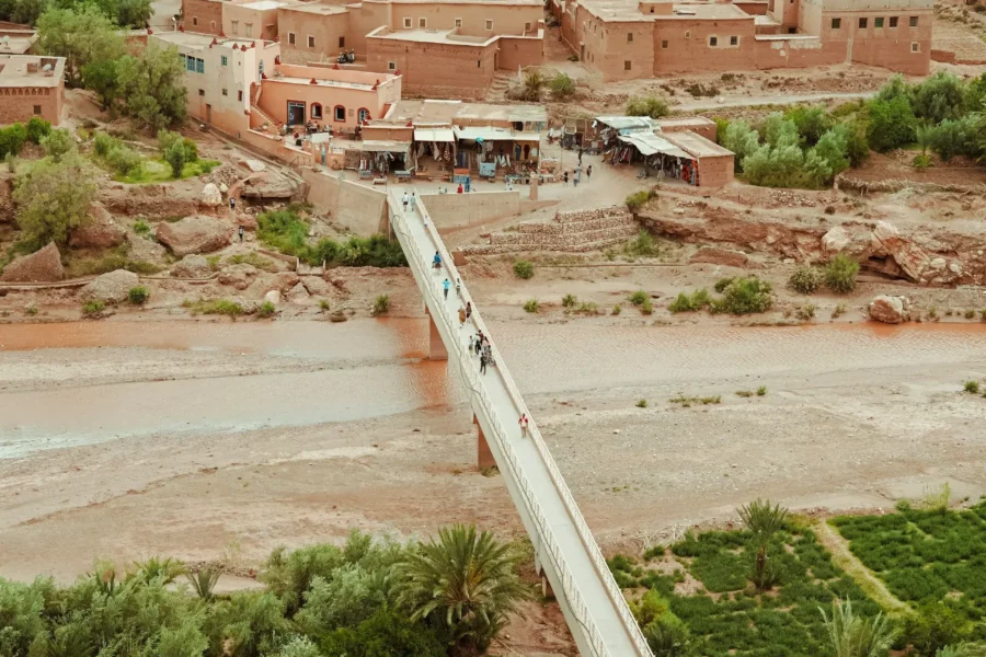 Pont de traversée à Aït Ben Haddou