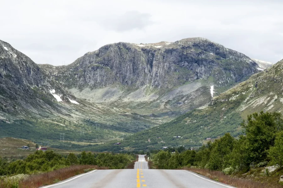 Route de montagne à Hemsedal