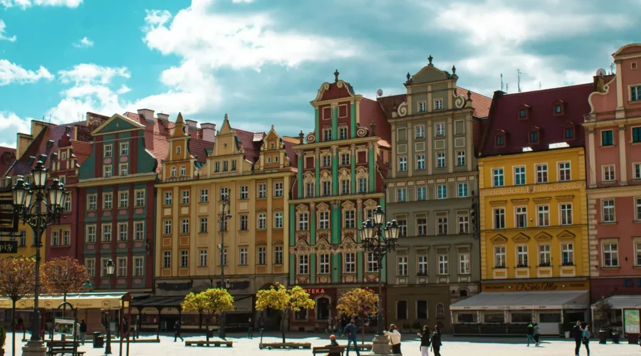 Belle place Rynek à Wroclaw, Pologne