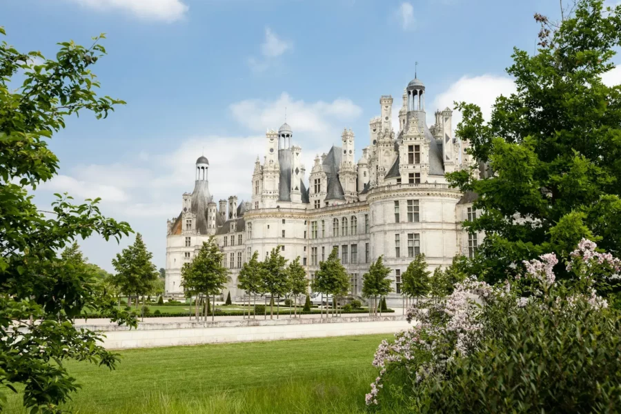 Château de Chambord près des arbres, France