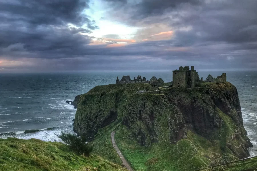 Paysage du château de Dunnottar, Écosse