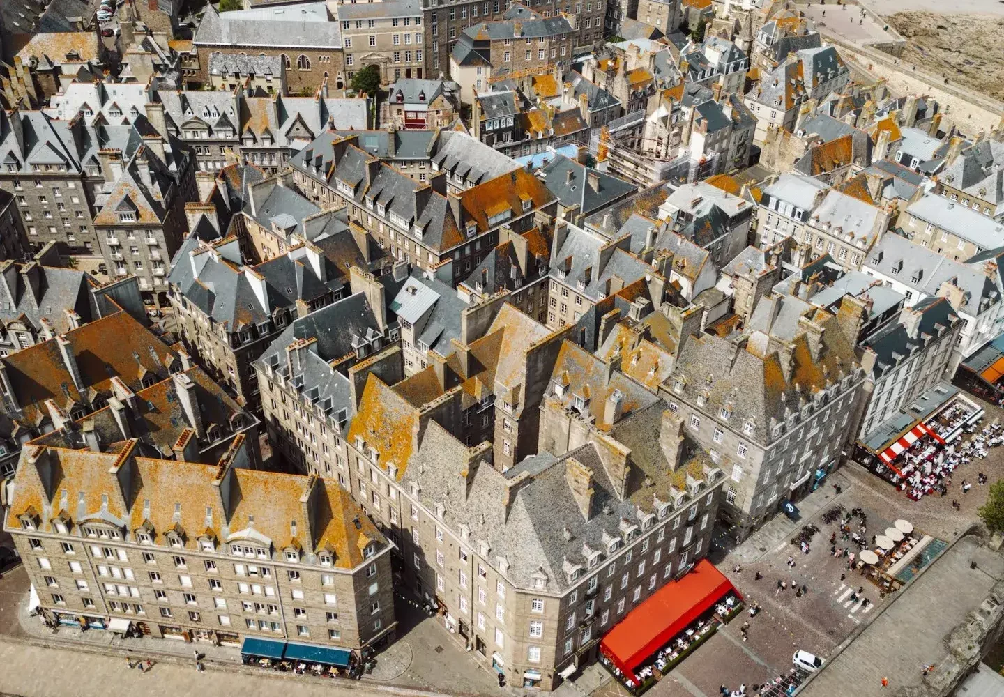 Vue aérienne de Saint-Malo, France