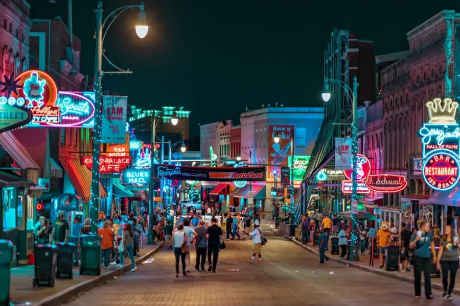 Beale Street à Memphis, USA