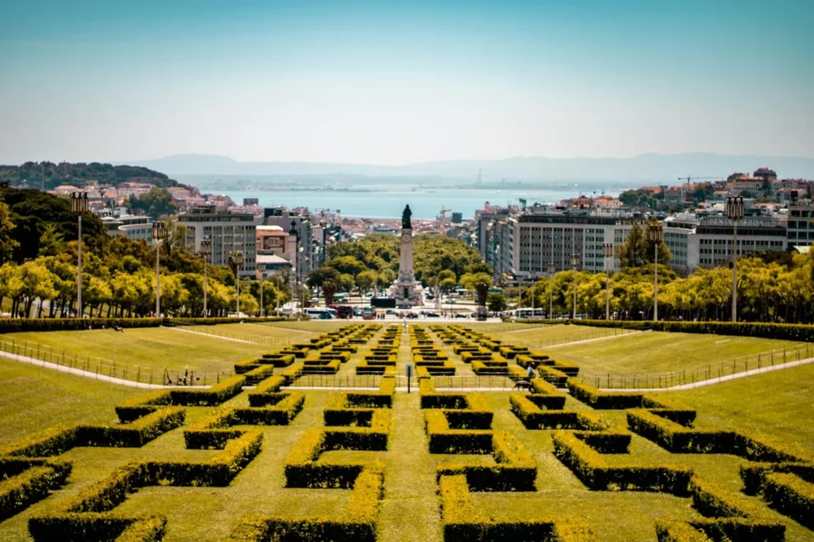 Vue de Lisbonne depuis le Parc Eduardo VII