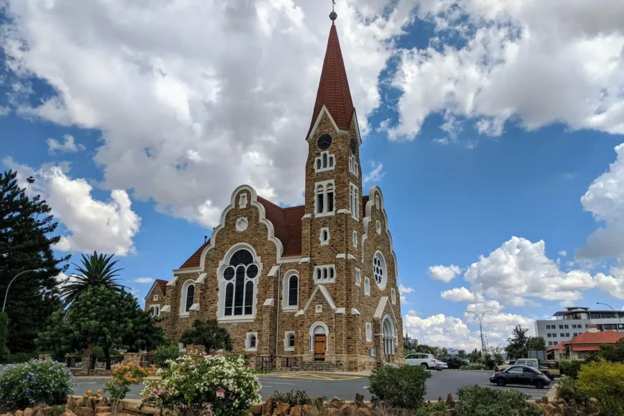 Bâtiment de style colonial à Windhoek en Namibie