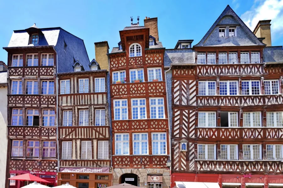 Bâtiment à colombages, Rennes, France