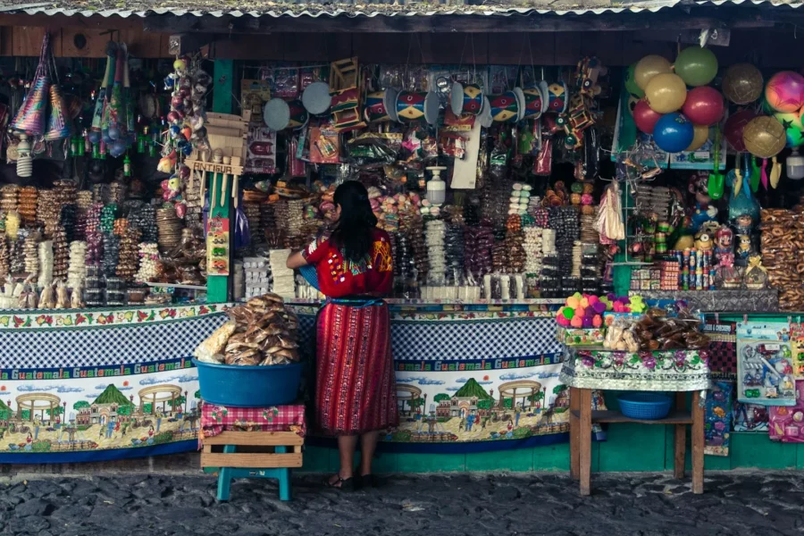 Stand de marché au Guatemala