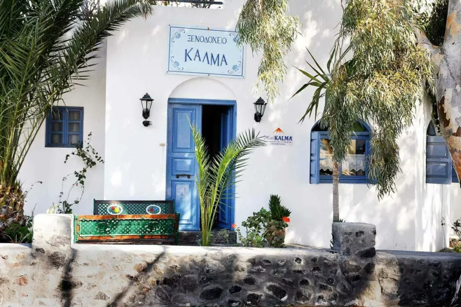 Entrée hôtel Kalma Santorin