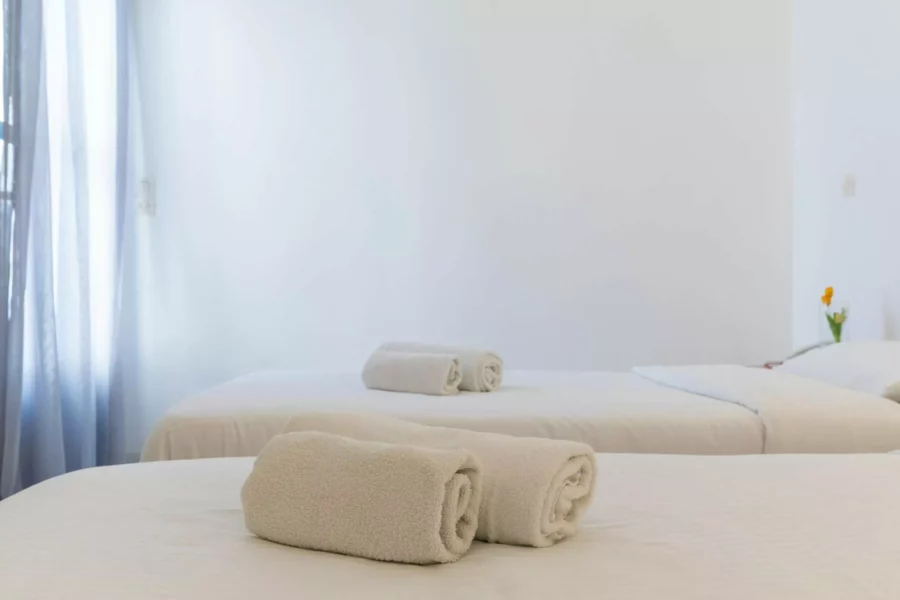 Chambre twin hôtel Kalma Santorin