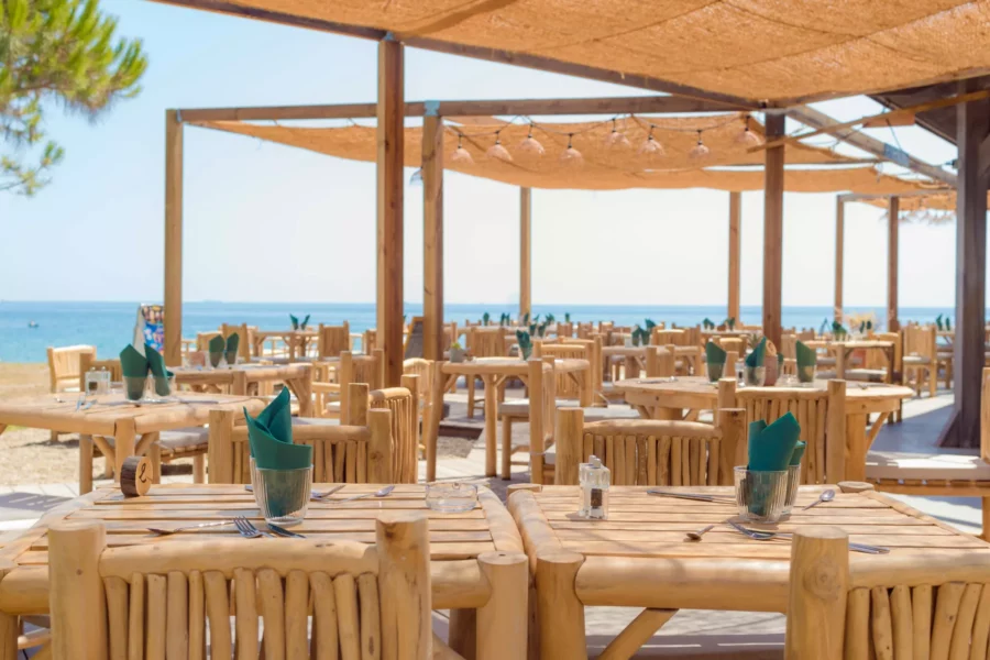 Restaurant de l’hôtel San Lucianu en Corse