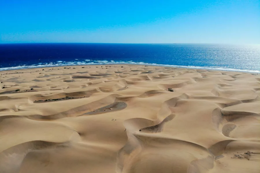 Les dunes a Maspalomas sur l'ile de la Canarie