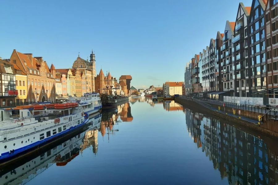 Canal dans Gdansk Pologne