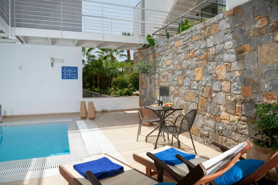 Espace détente de l’Angela Suites Boutique Hotel