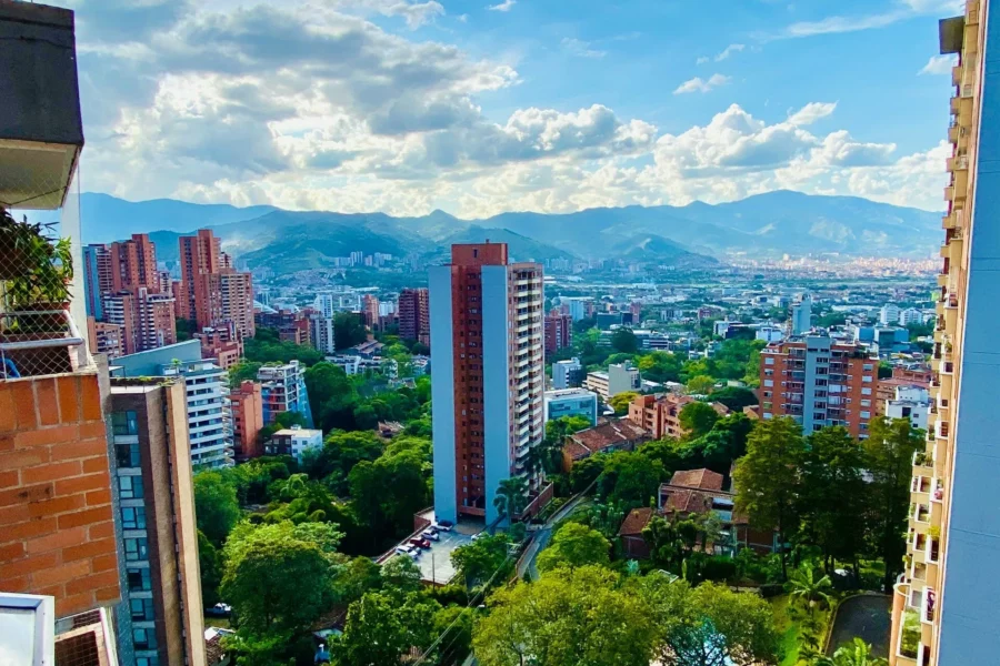 Vue aérienne de Medellín, Colombie